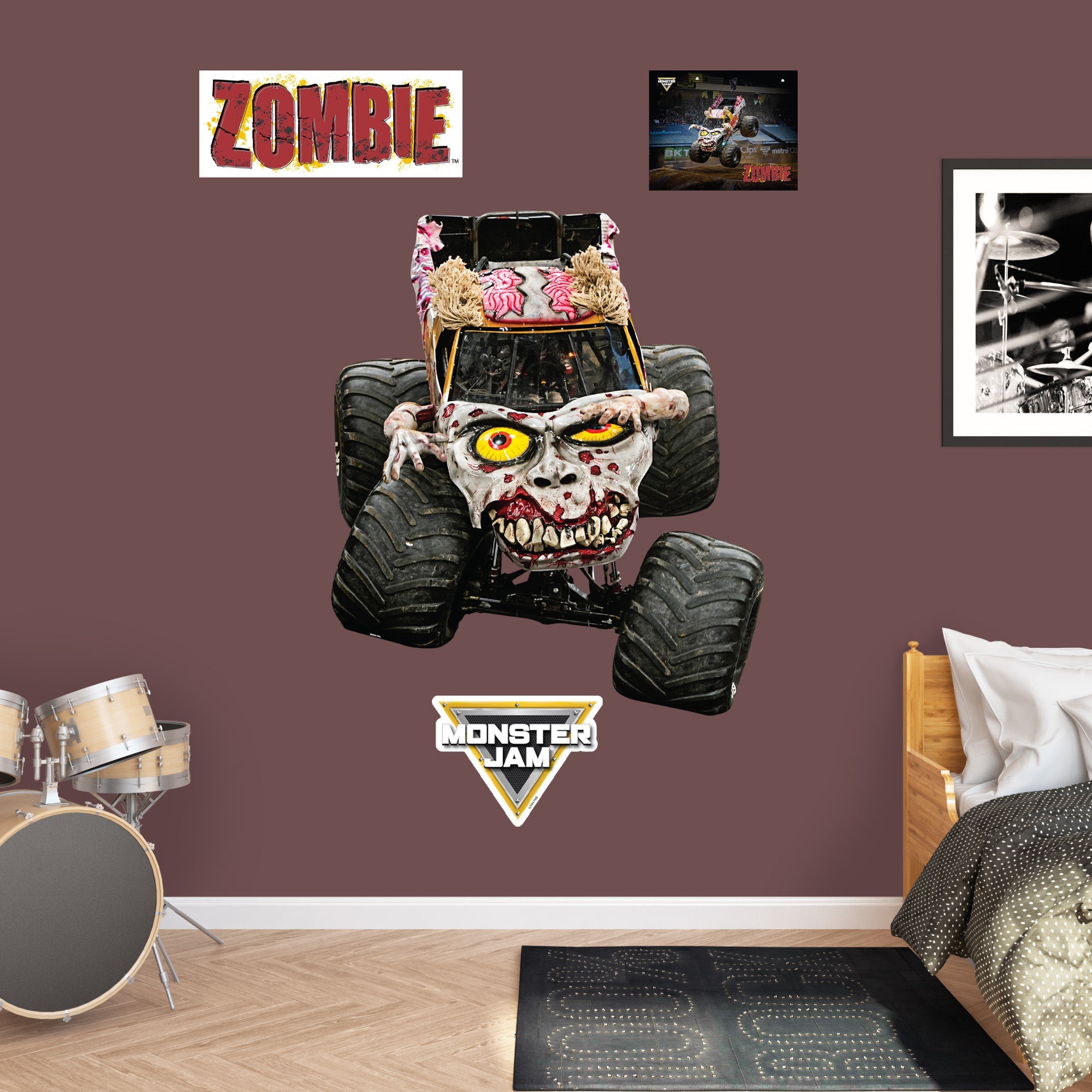 Zombie - Monster Jam - RealBig Collection - Official Monster Jam - Reusable Vinyl Wall Decals