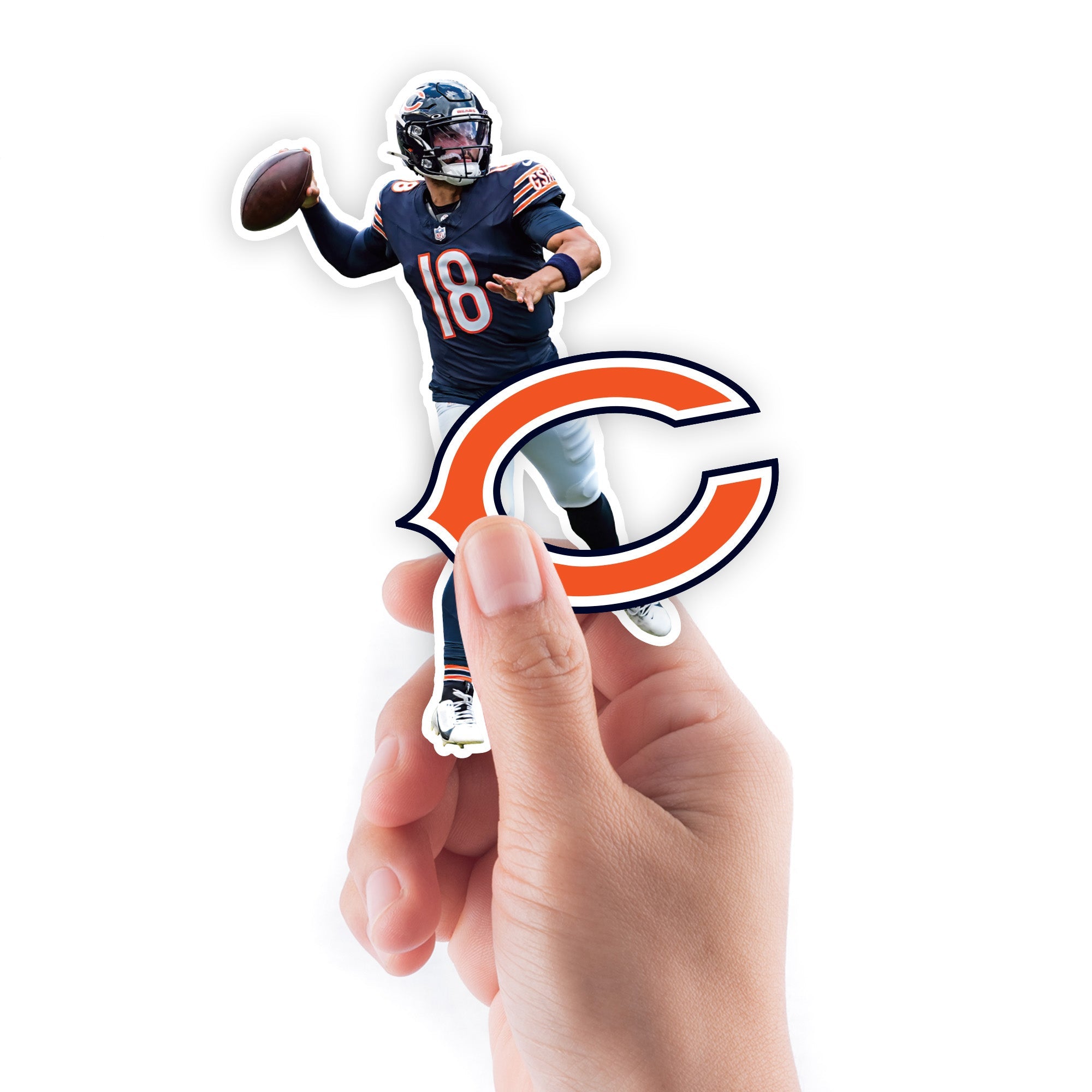 Caleb Williams - 5 Minis (Mixed Sizes) - Official NFL - Chicago Bears - Reusable Vinyl Decals