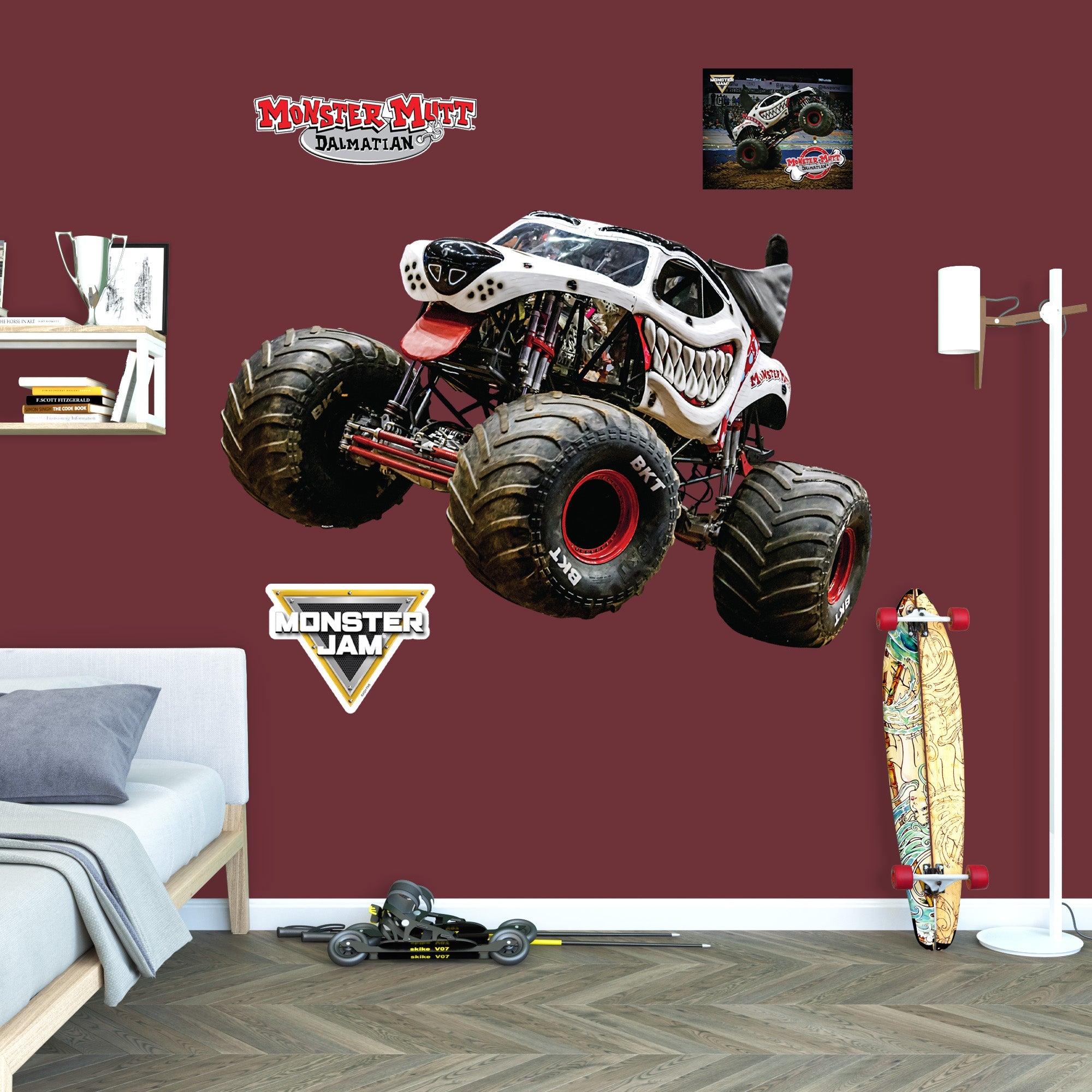 Monster Mutt Dalmatian - RealBig Collection - Official Monster Jam - Reusable Vinyl Wall Decals
