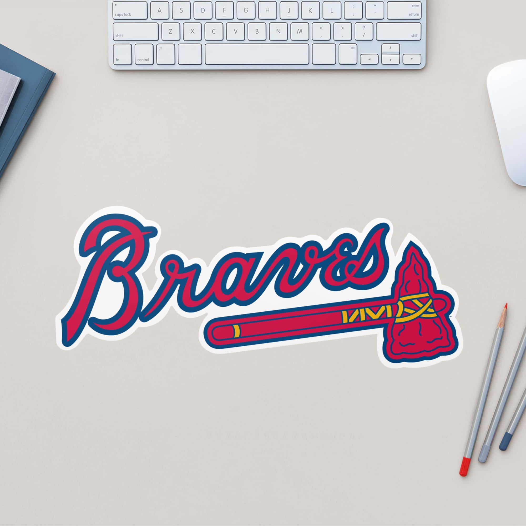 Atlanta Braves - RealBig Logo Collection - Official MLB - Reusable Vinyl Wall Decals