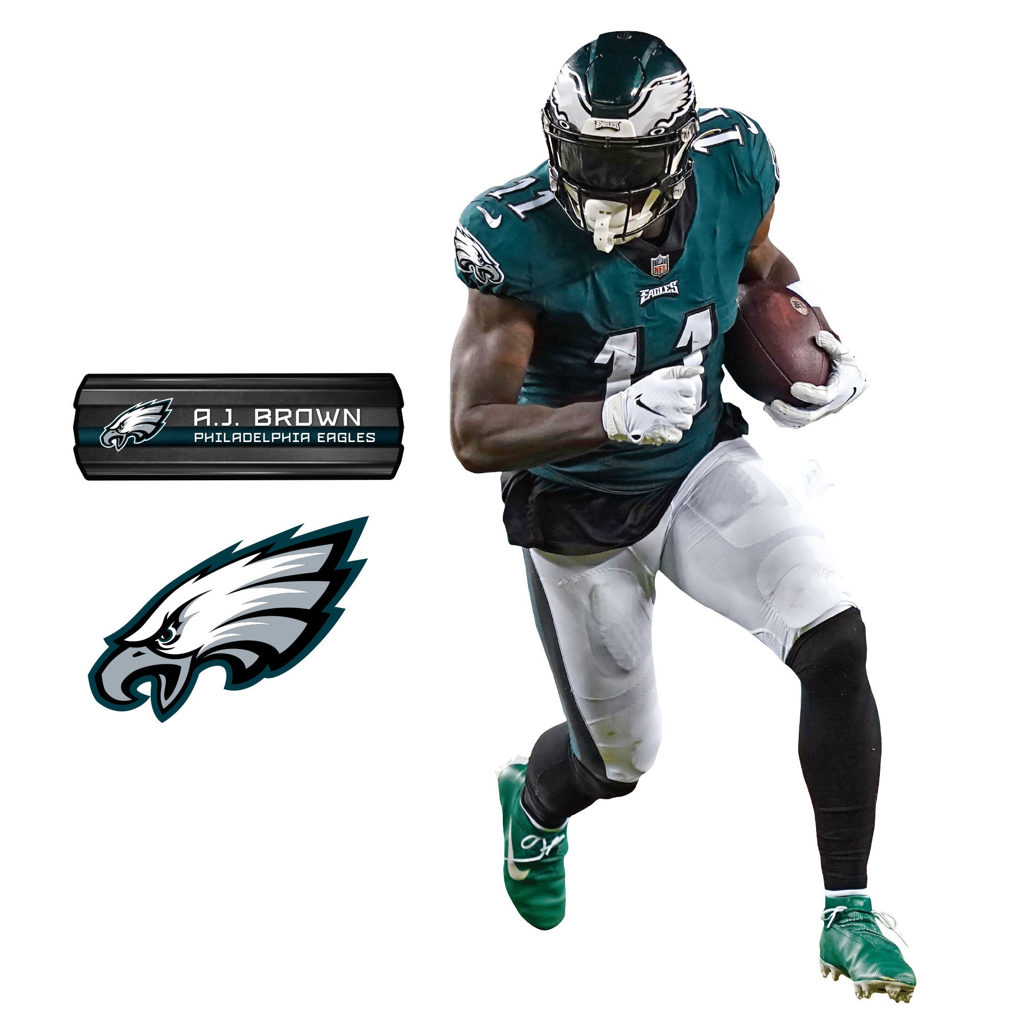 A.J. Brown - RealBig Collection - Official NFL - Philadelphia Eagles - Reusable Vinyl Wall Decals