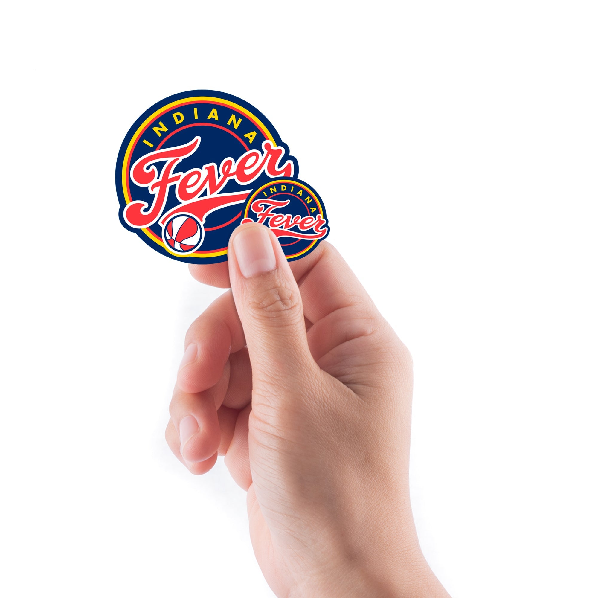 Indiana Fever - 5 Logo Minis (Mixed Sizes) - Official WNBA - Reusable Vinyl Decals