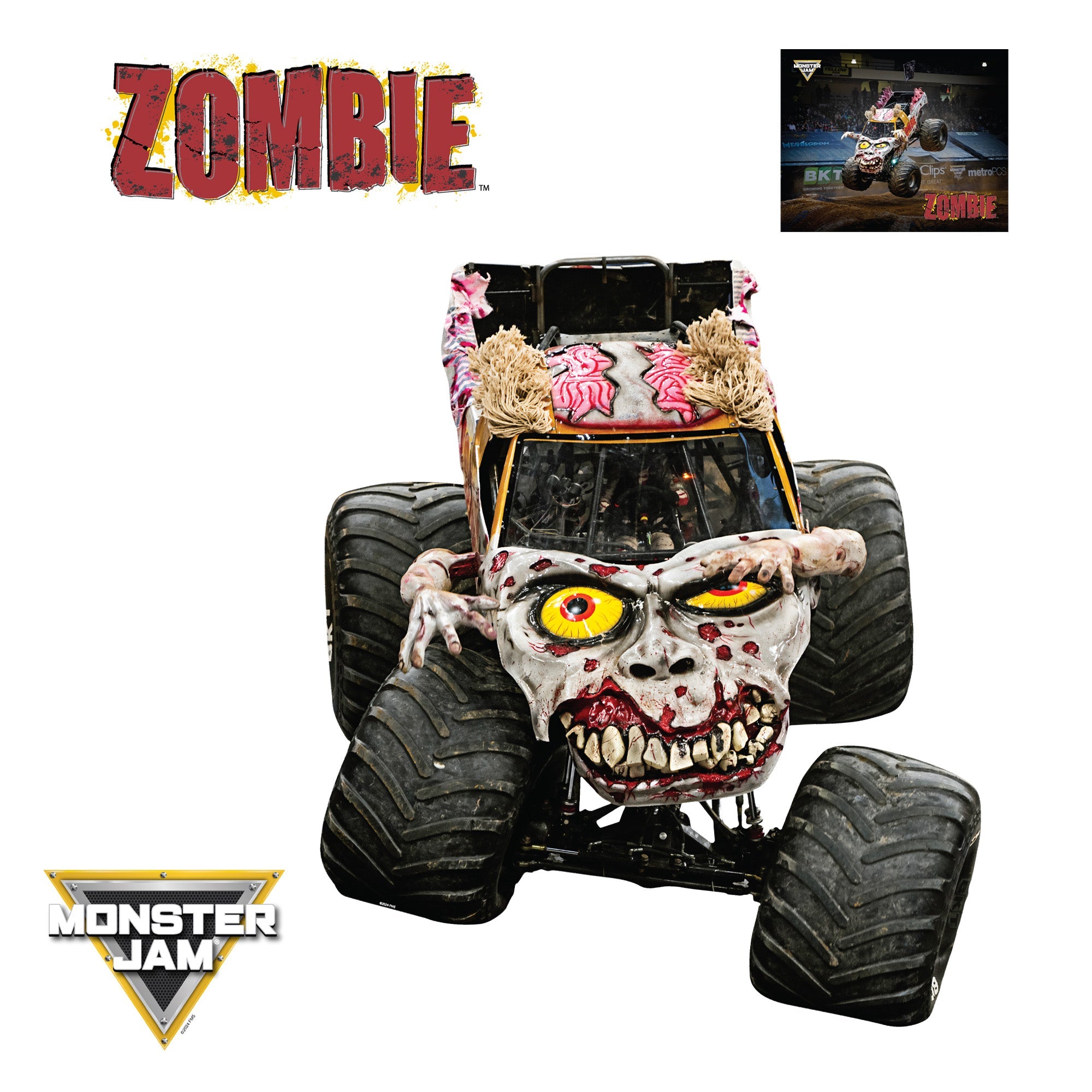 Zombie - Monster Jam - RealBig Collection - Official Monster Jam - Reusable Vinyl Wall Decals
