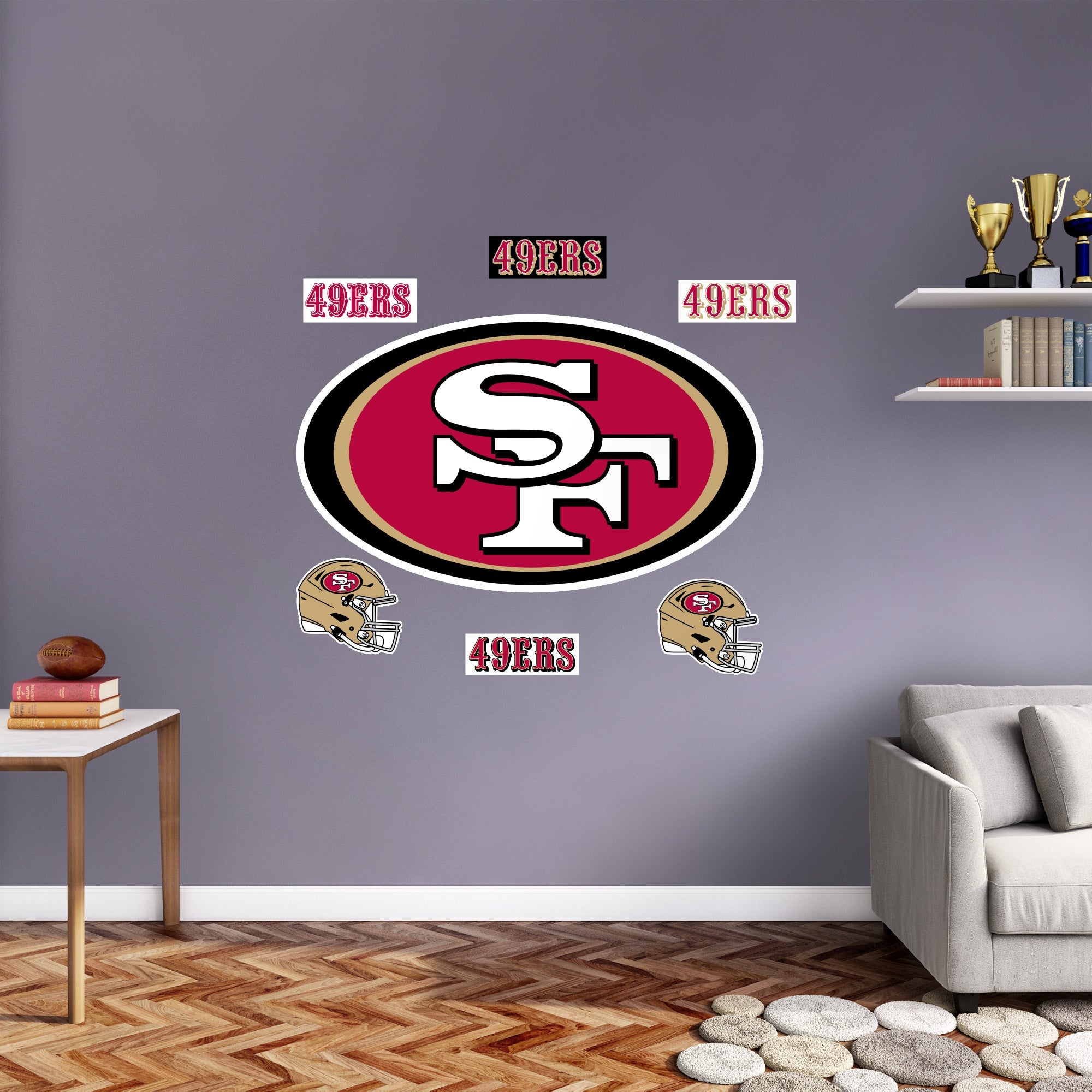 San Francisco 49ers - RealBig Logo Collection - Official NFL - Reusable Vinyl Wall Decals