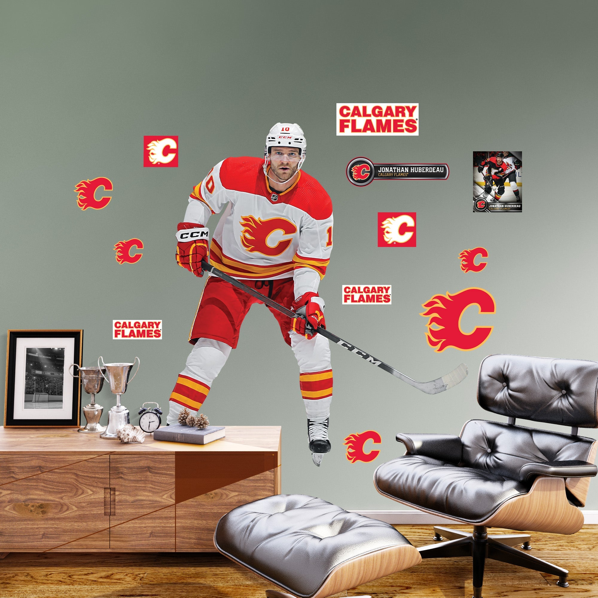 Jonathan Huberdeau - RealBig Collection - Official NHL - Calgary Flames - Reusable Vinyl Wall Decals