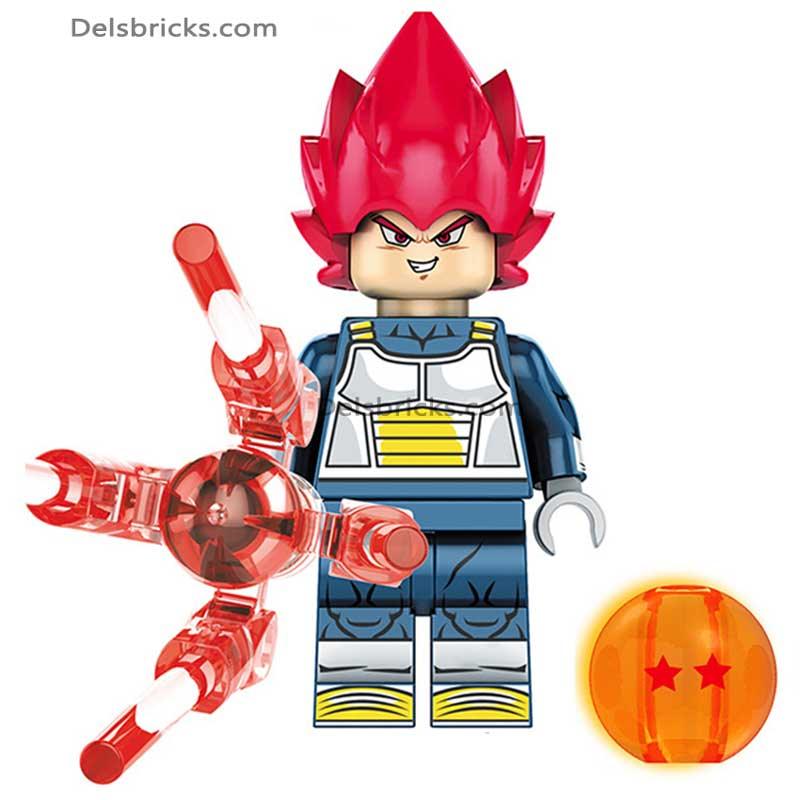 Vegeta Red Hair Dragon Ball Z Super Lego Minifigures Best Custom Anime