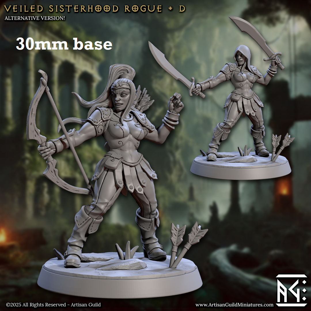 Veiled Sisterhood Rogue: Sculpt D (Female Human Fighter / Ranger)