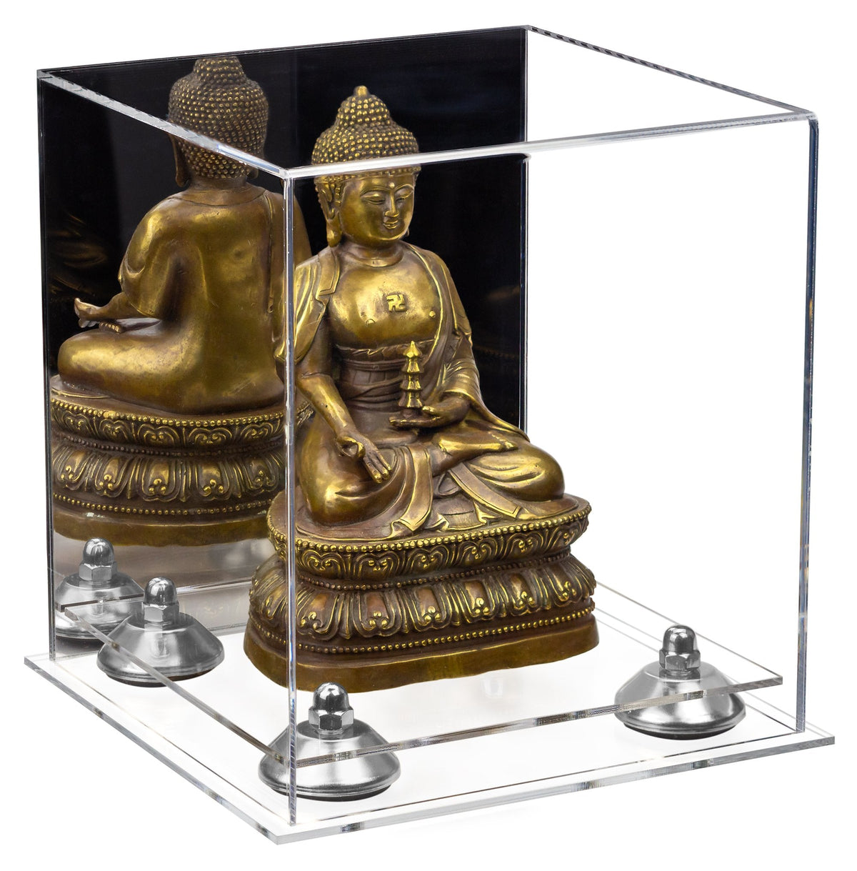 Acrylic Versatile Display Case  8 X 8 X 8.5 Mirror No Wall Mount (A015/V03)