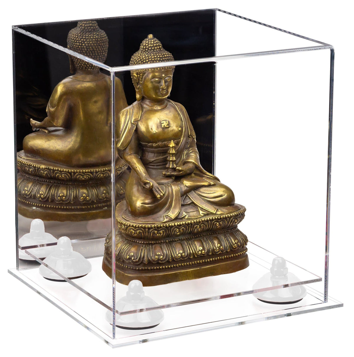 Acrylic Versatile Display Case  8 X 8 X 8.5 Mirror No Wall Mount (A015/V03)