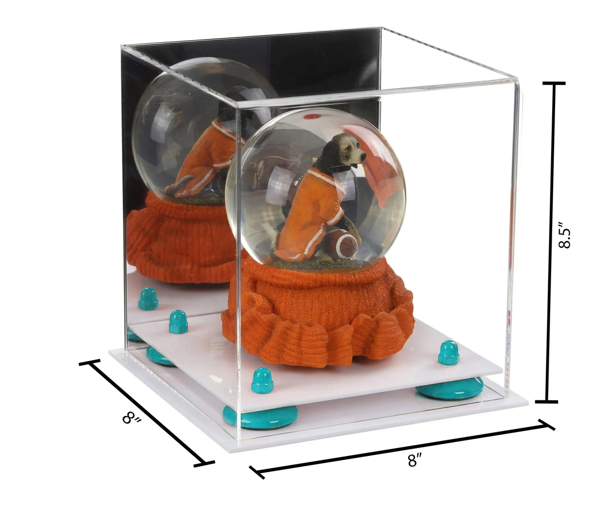 Acrylic Versatile Display Case  8 X 8 X 8.5 Mirror No Wall Mount (A015/V03)