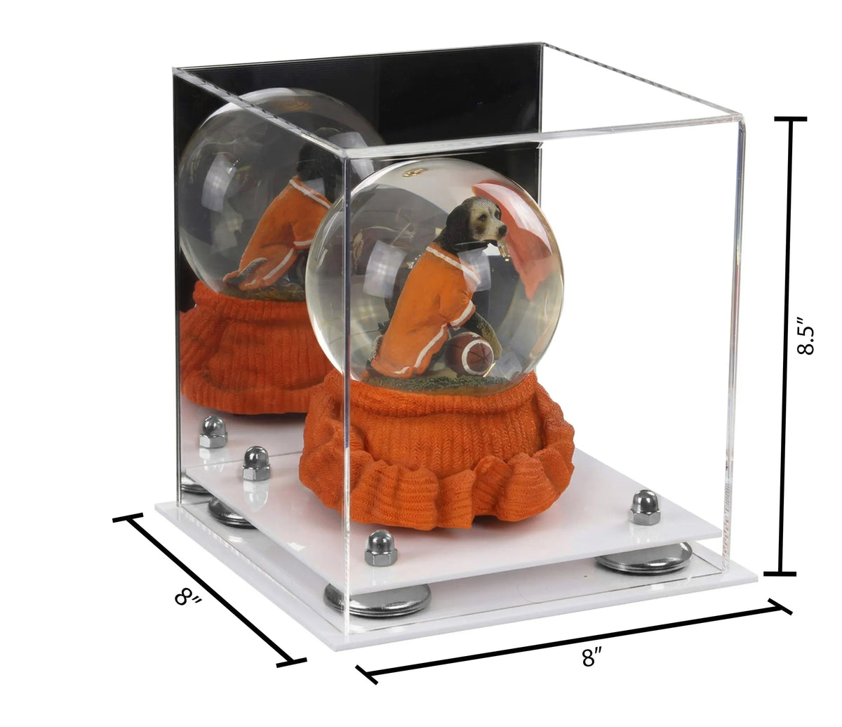 Acrylic Versatile Display Case  8 X 8 X 8.5 Mirror No Wall Mount (A015/V03)