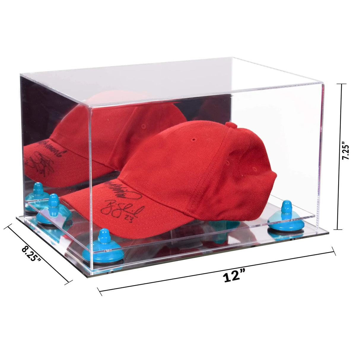 Versatile Display Case - Rectangle Box 12 x 8.25 x 7.25 - Mirror No Wall Mounts (A018/V40)