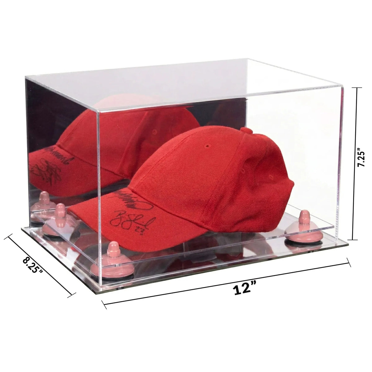 Versatile Display Case - Rectangle Box 12 x 8.25 x 7.25 - Mirror No Wall Mounts (A018/V40)