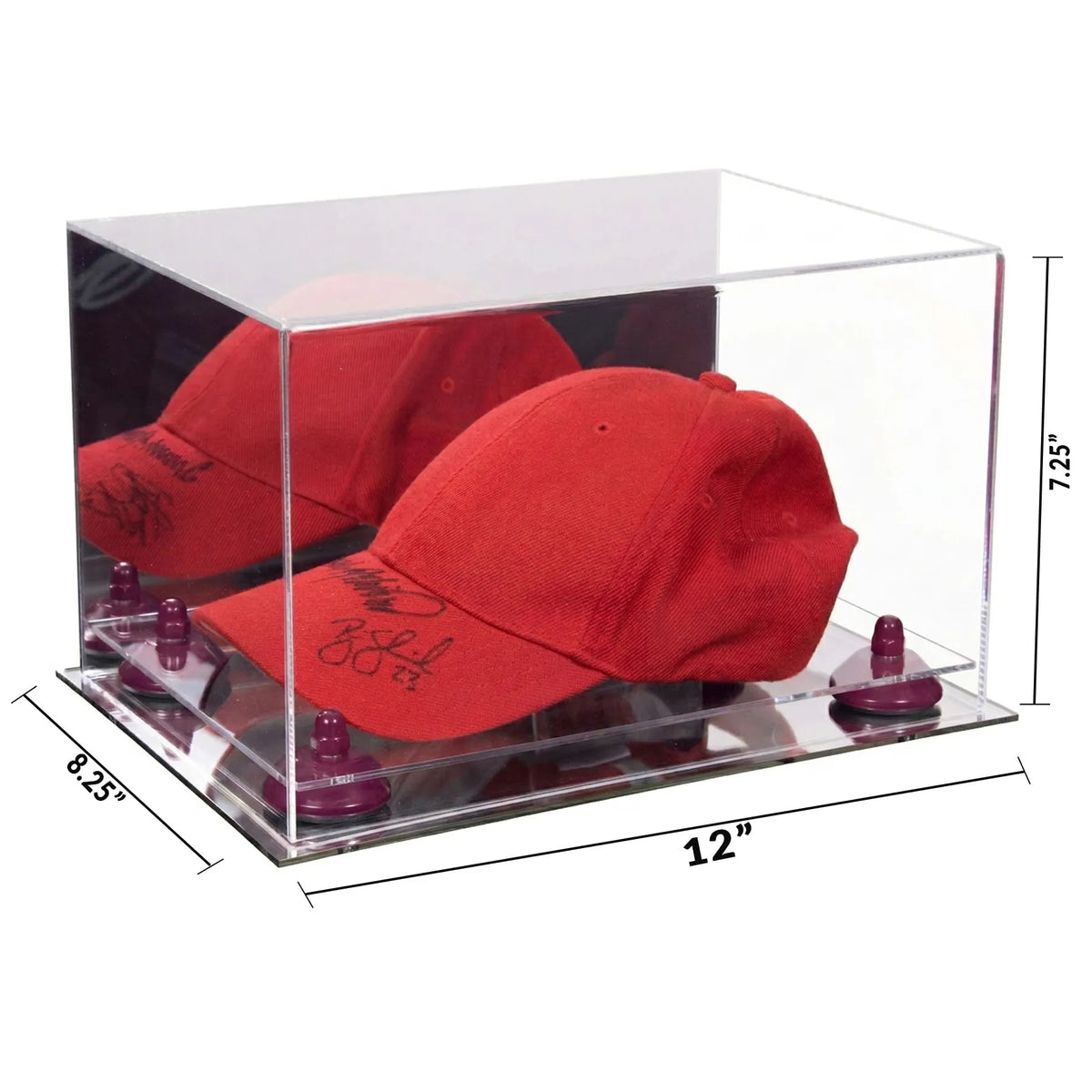 Versatile Display Case - Rectangle Box 12 x 8.25 x 7.25 - Mirror No Wall Mounts (A018/V40)