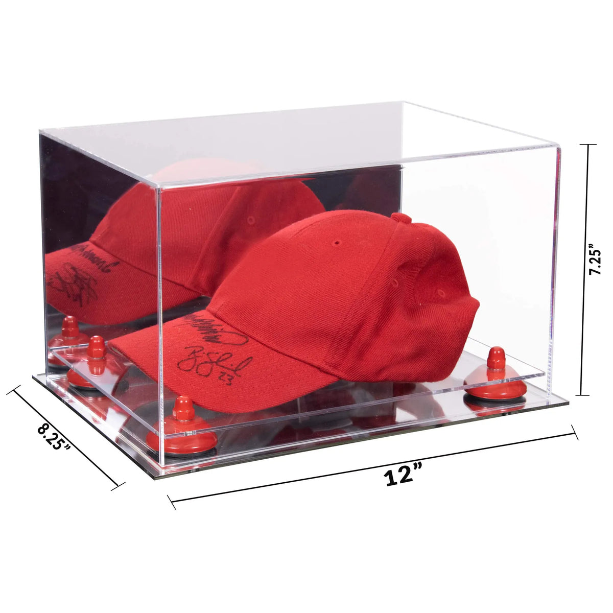 Versatile Display Case - Rectangle Box 12 x 8.25 x 7.25 - Mirror No Wall Mounts (A018/V40)