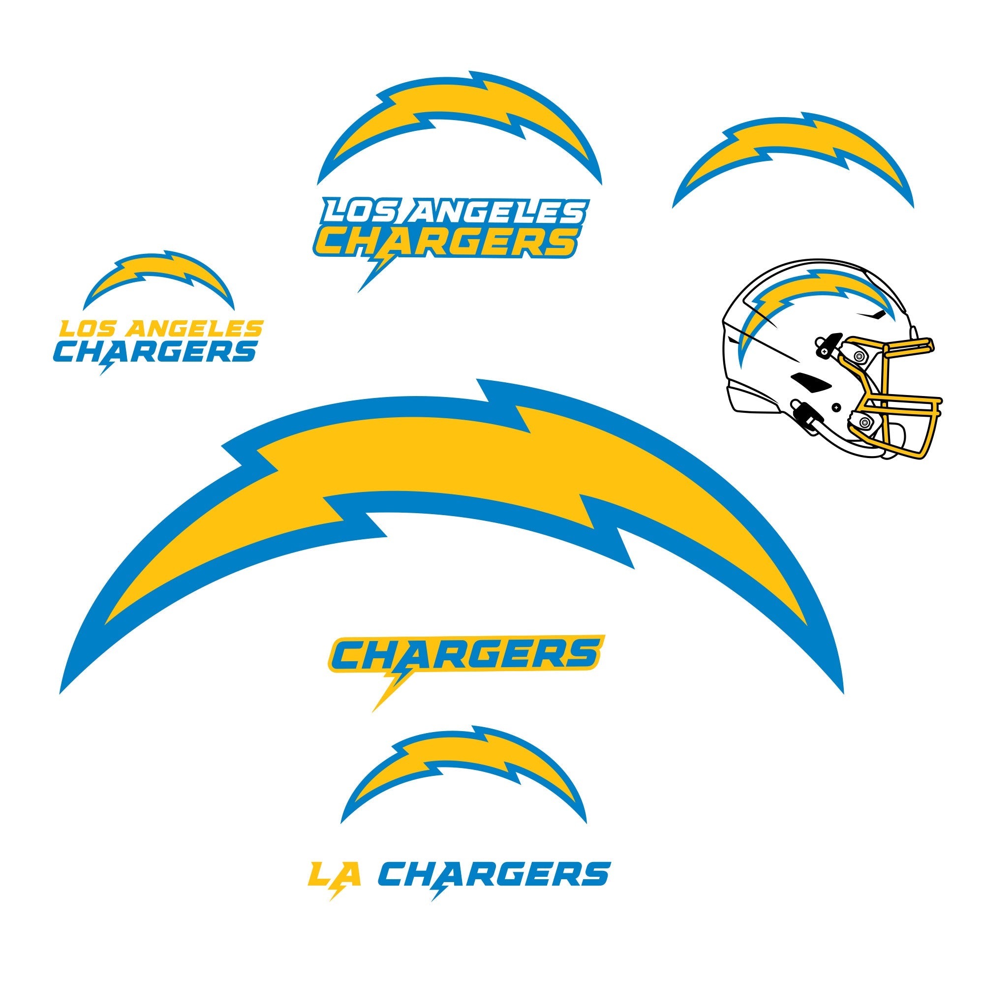Los Angeles Chargers - RealBig Logo Collection - Official NFL - Reusable Vinyl Wall Decals #2
