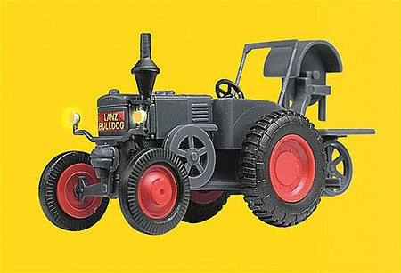 Viessmann 1155 HO Scale Lighted Lanz Bulldog Farm Tractor - Assembled -- Black, Red