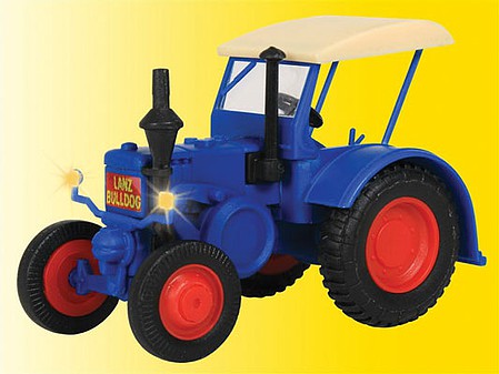 Viessmann 1167 HO Scale Lanz Bulldog Tractor w/LED Lights -- Blue, 14-16 Volts