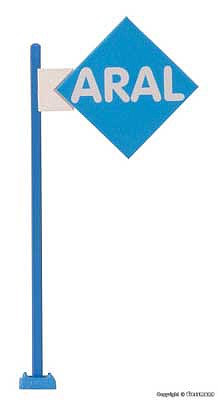 Viessmann 1376 HO Scale Aral Oil Co. Sign with LED Lighting