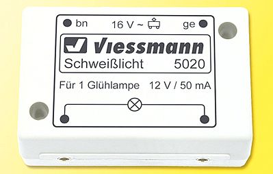 Viessmann 5020 All Scale Electronic Welding Light Effect Circuit w/Blue Bulb -- 12 Volt