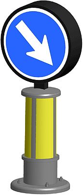 Viessmann 5085 HO Scale LED Lighted European-Style Traffic Direction Control Sign -- 3/4"  1.9cm Tall