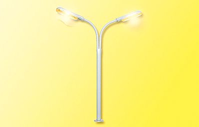 Viessmann 6096 HO Scale Double Whip Lamp -- Yellow LED 3-15/16"  10cm