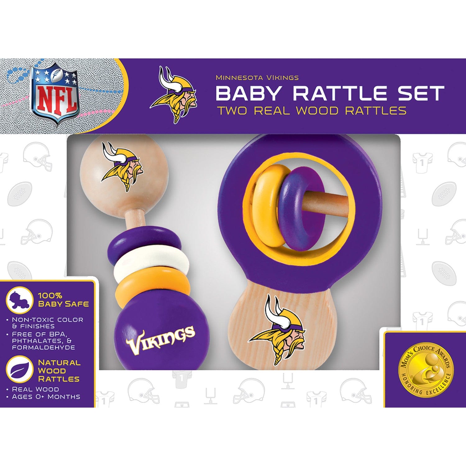 Minnesota Vikings - Baby Rattles 2-Pack