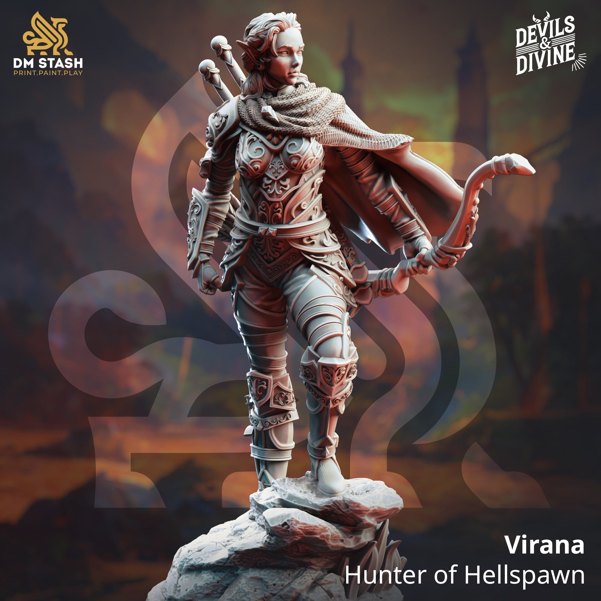 Virana, Hunter of Hellspawn (Female Wood Elf Ranger)