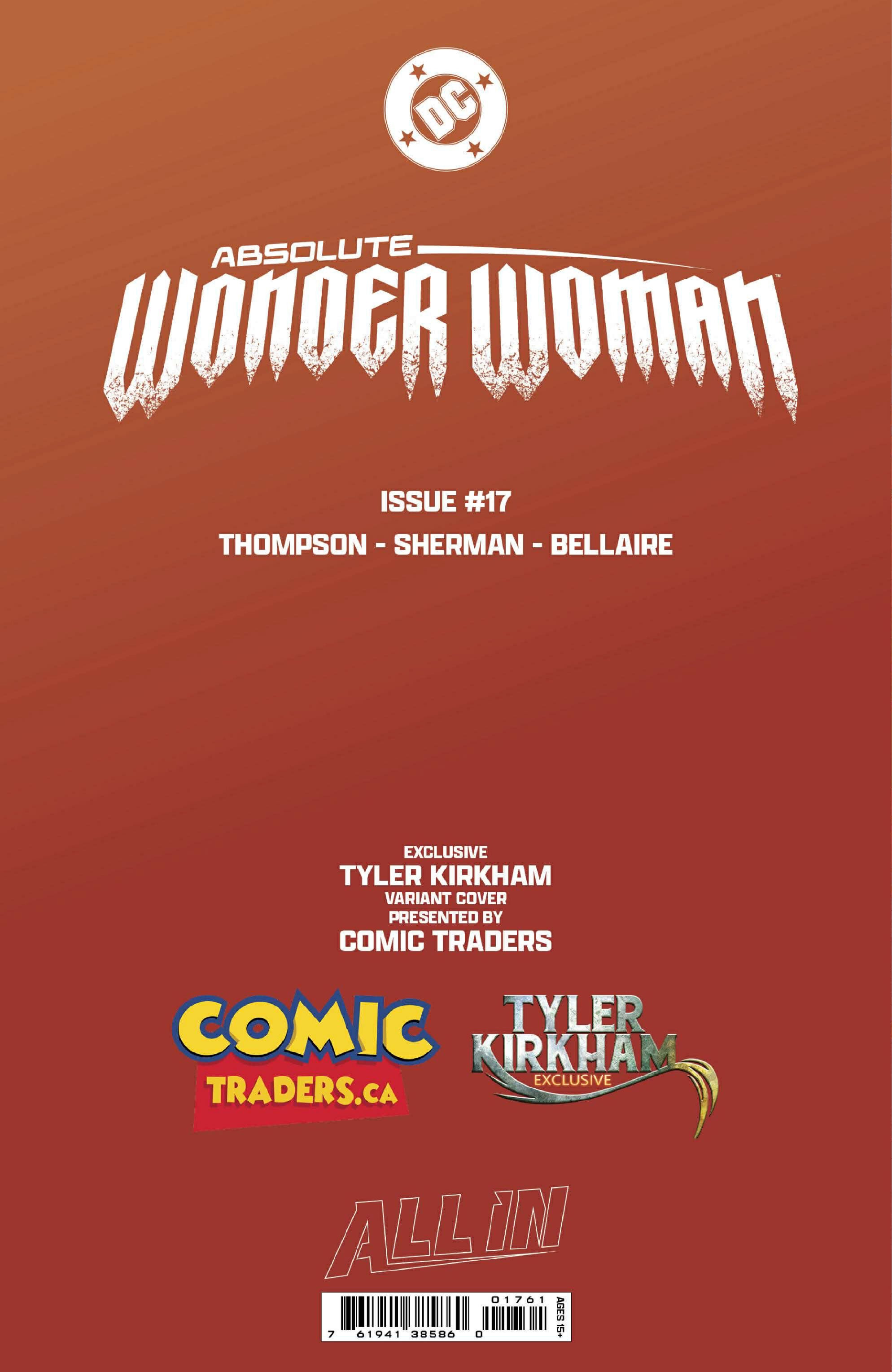 [3 PACK] Absolute Wonder Woman #17 Tyler Kirkham Var (02/25/2026)
