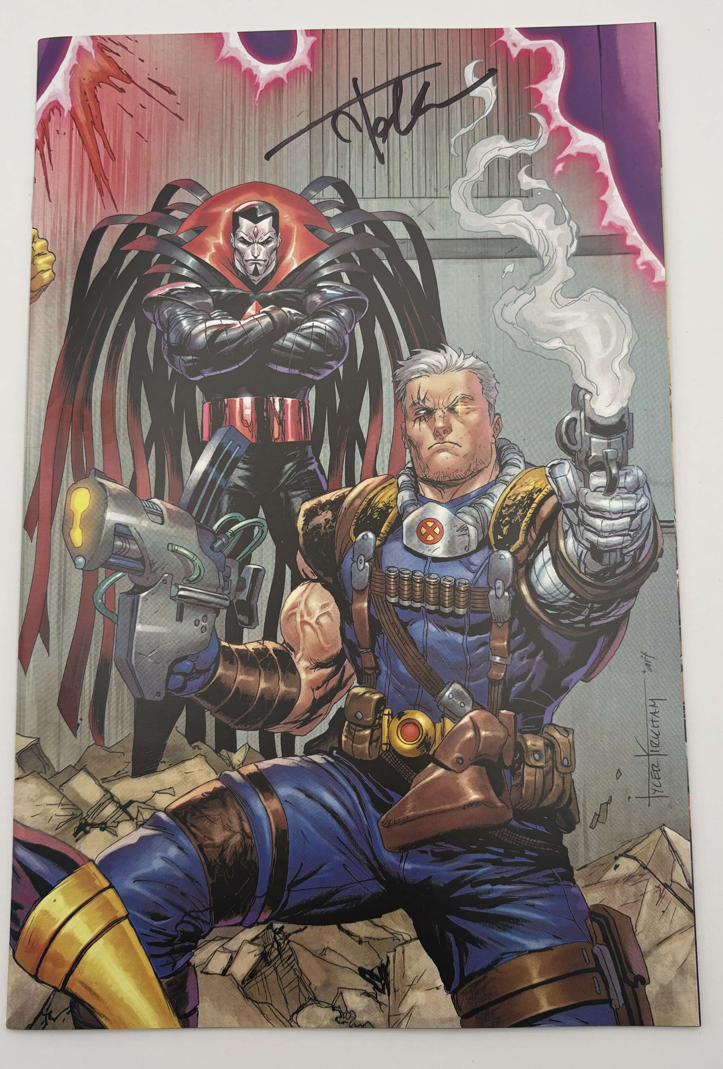 (Signed W/ COA) Tyler Kirkham | Cable: Love & Chrome #1 Unknown Comics Tyler Kirkham Connecting Cover Exclusive Virgin Var (08/16/2025) [IN STOCK]