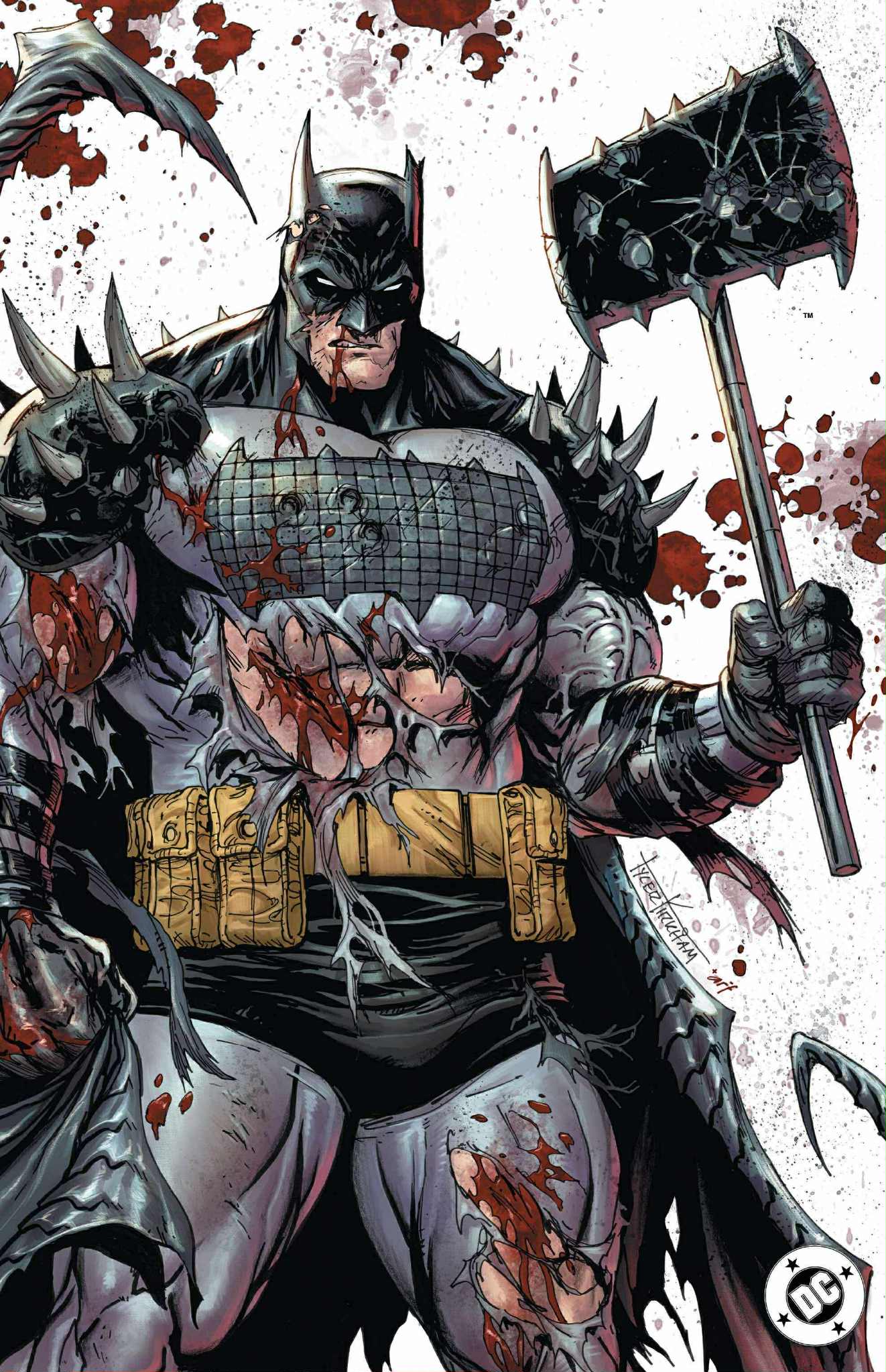 ABSOLUTE BATMAN #14 TYLER KIRKHAM EXCLUSIVE BATLLE DAMAGED BATMAN VIRGIN VAR (11/2025)