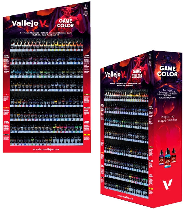 Vallejo 10031 Game Color & Xpress Color Paint Deal w/Rack (6 each: 129 Game & 24