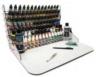 Vallejo 26014 Module Paint Display Stand w/Vertical Storage & Large Workstation