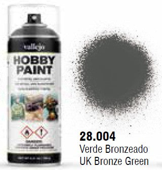 Vallejo 28004 400ml UK Bronze Green WWII AFV Acrylic Hobby Paint Spray