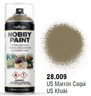 Vallejo 28009 400ml US Khaki Infantry Acrylic Hobby Paint Spray