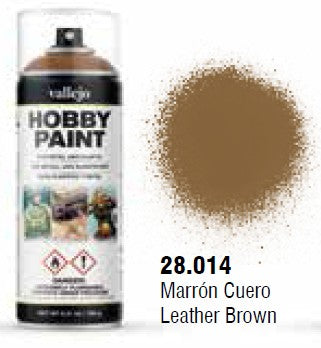 Vallejo 28014 400ml Leather Brown Fantasy Acrylic Hobby Paint Spray