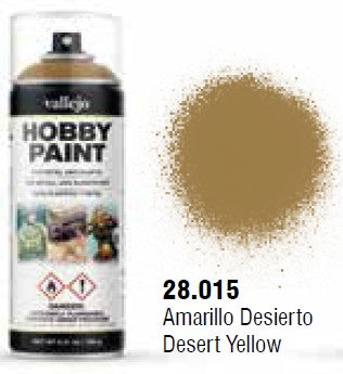 Vallejo 28015 400ml Desert Yellow Fantasy Acrylic Hobby Paint Spray