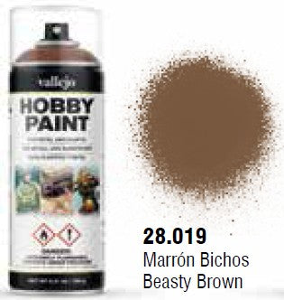 Vallejo 28019 400ml Beasty Brown Fantasy Acrylic Hobby Paint Spray