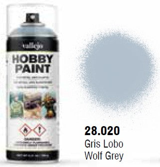 Vallejo 28020 400ml Wolf Grey Fantasy Acrylic Hobby Paint Spray
