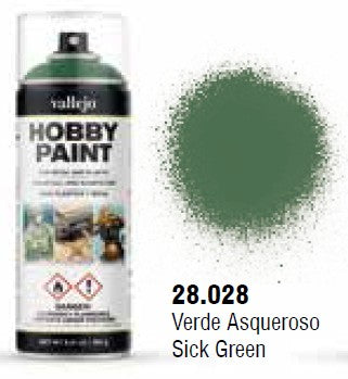 Vallejo 28028 400ml Sick Green Fantasy Acrylic Hobby Paint Spray