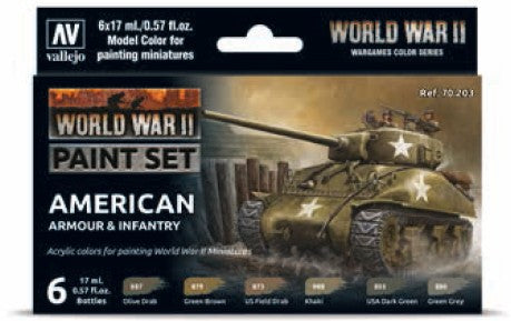 Vallejo 70203 18ml Bottle WWII American Armour & Infantry Wargames Model Color P
