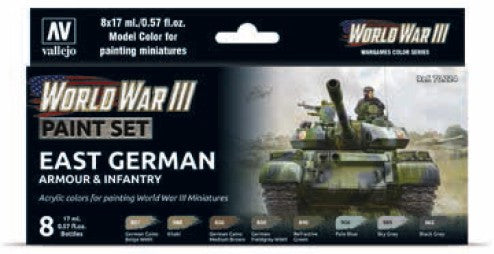 Vallejo 70224 17ml Bottle WWIII Wargames East German Armour/Infantry Model Color