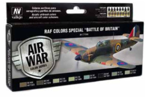Vallejo 71144 17ml Bottle RAF Special Battle of Britain Model Air Paint Set (8 C