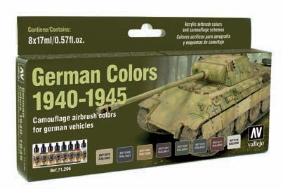 Vallejo 71206 17ml Bottle German1940-1945 Vehicles Model Air Paint Set (8 Color