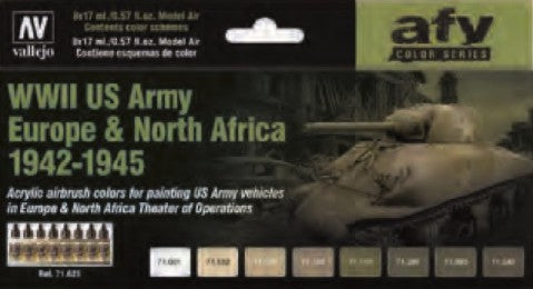 Vallejo 71625 17ml Bottle AFV WWII US Army Europe & North Africa 1942-1945 Model
