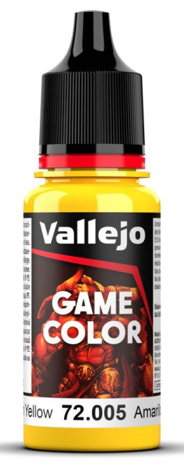 Vallejo 72005 18ml Bottle Moon Yellow Game Color (6/Bx)