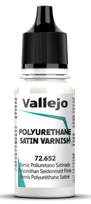 Vallejo 72652 18ml Bottle Satin Polyurethane Varnish (6/Bx)