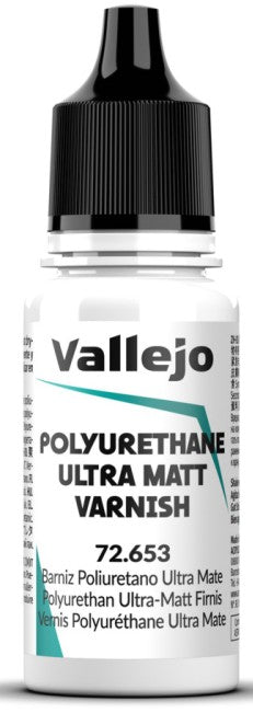 Vallejo 72653 18ml Bottle Ultra Matte Polyurethane Varnish (6/Bx)