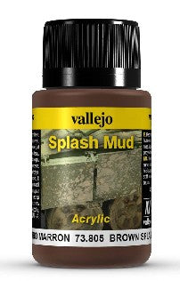 Vallejo 73805 40ml Bottle Brown Splash Mud Weathering FX