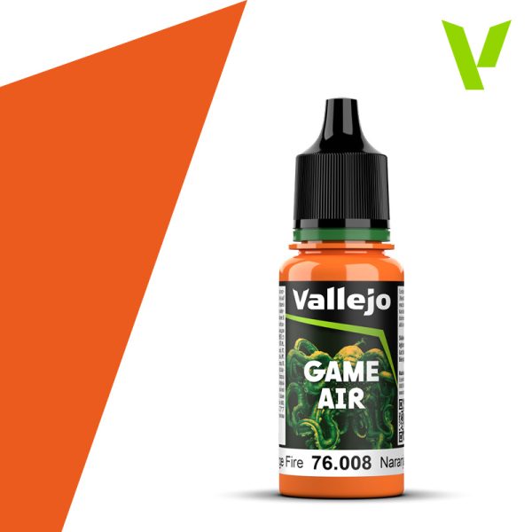 Vallejo 76008 18ml Bottle Orange Fire Game Air (6/Bx)